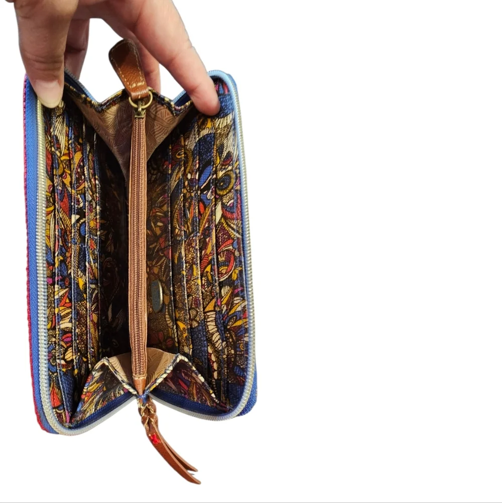 Sakroots Owl Mosaic Print Long Wallet